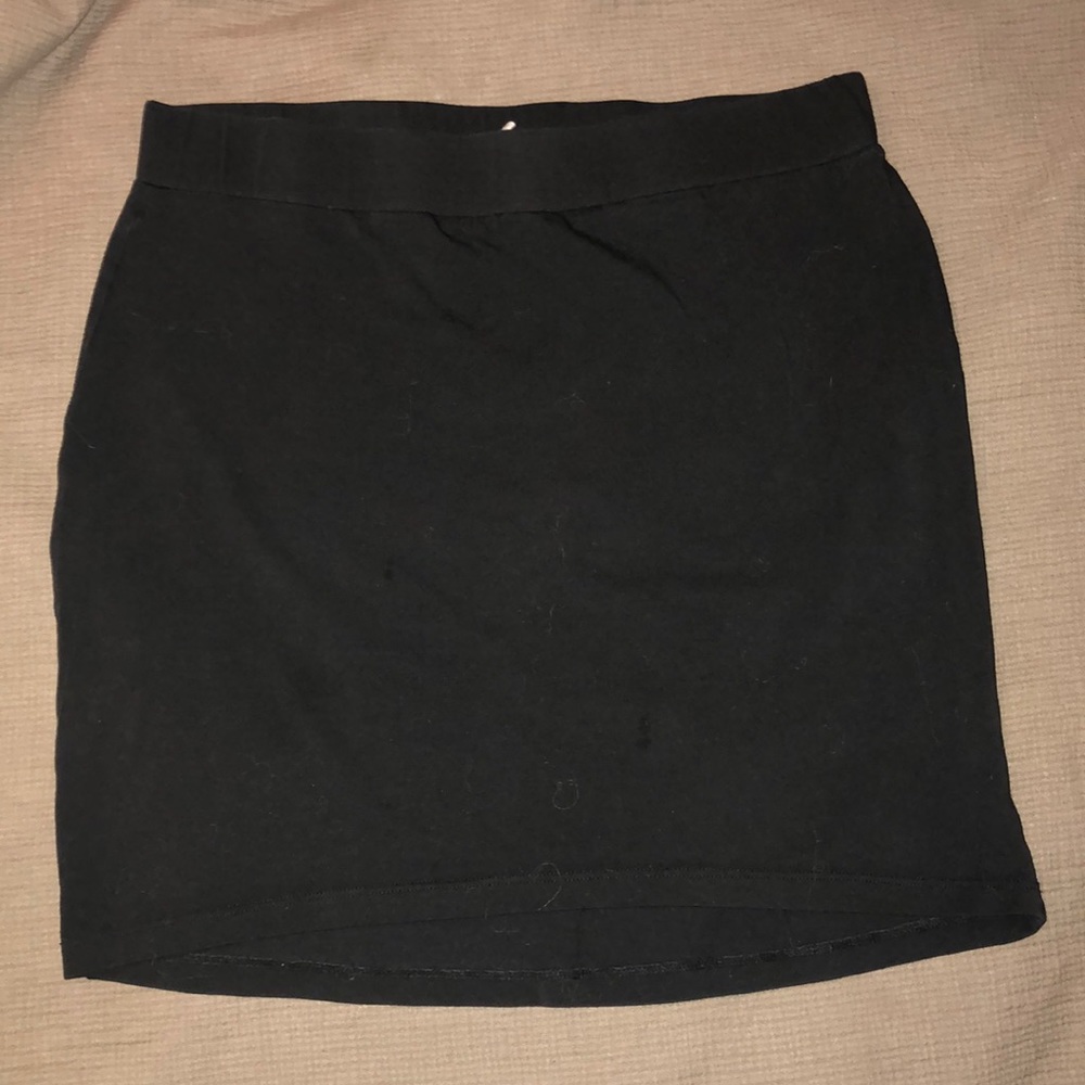 H&M Cotton stretch hi-low mini skirt